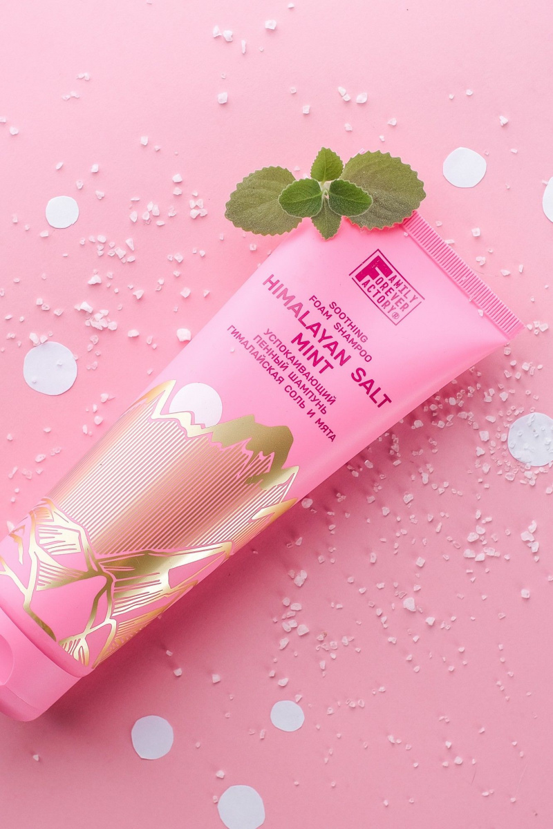 Шампуни FAMILY FOREVER FACTORY Hair Pure Boom Пенный успокаивающий шампунь Гималайская соль 250мл