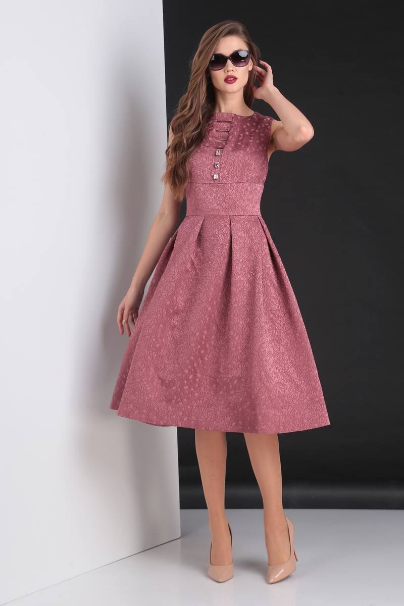 Платья Viola Style 0807 темно-розовый