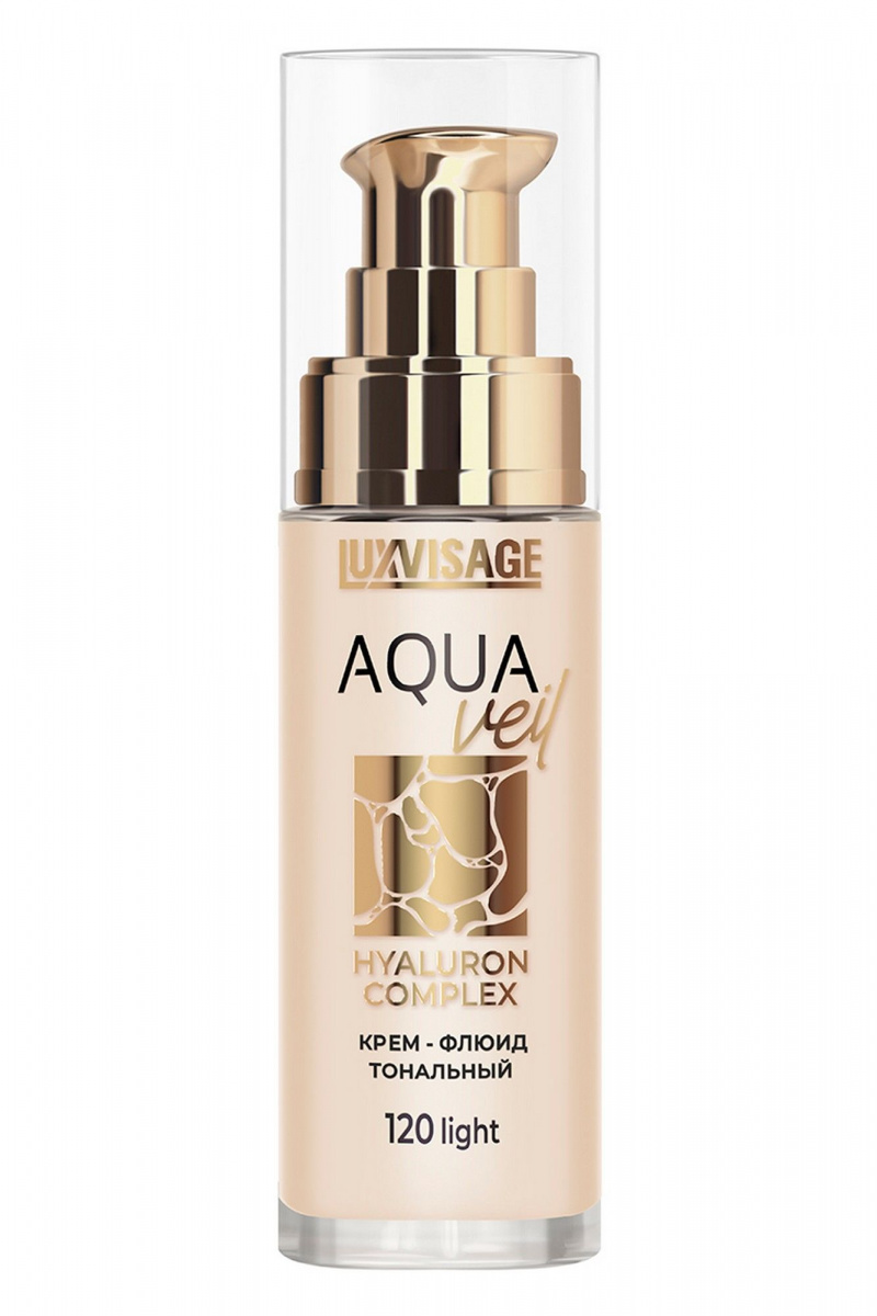 Тональные средства LUXVISAGE Крем-флюид тональный AQUA veil HYALURON COMPLEX 30 г 120 light