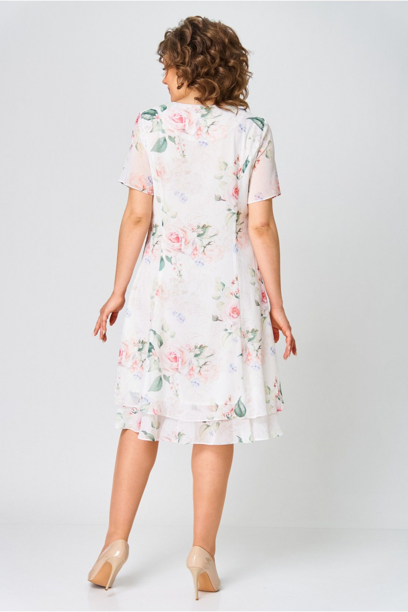 Платья Moda Versal П2383 молочный_короткий_рукав
