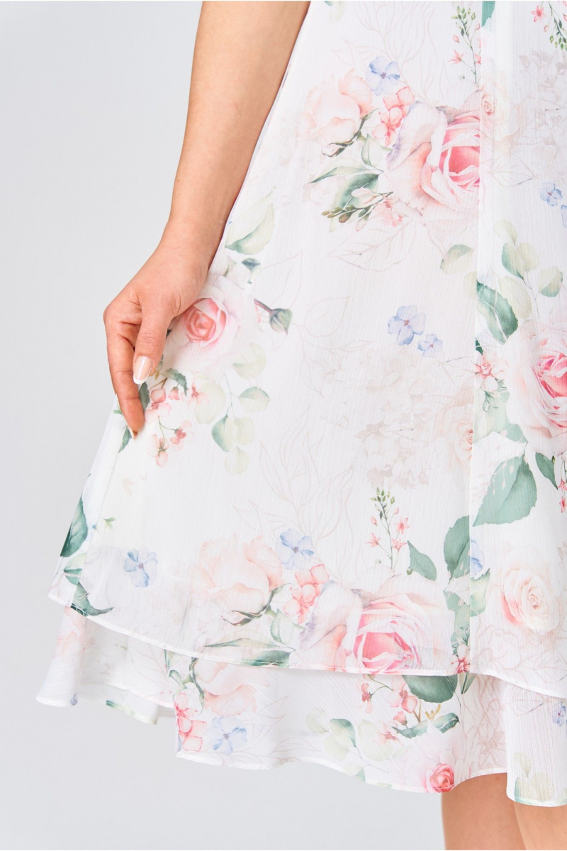 Платья Moda Versal П2383 молочный_короткий_рукав