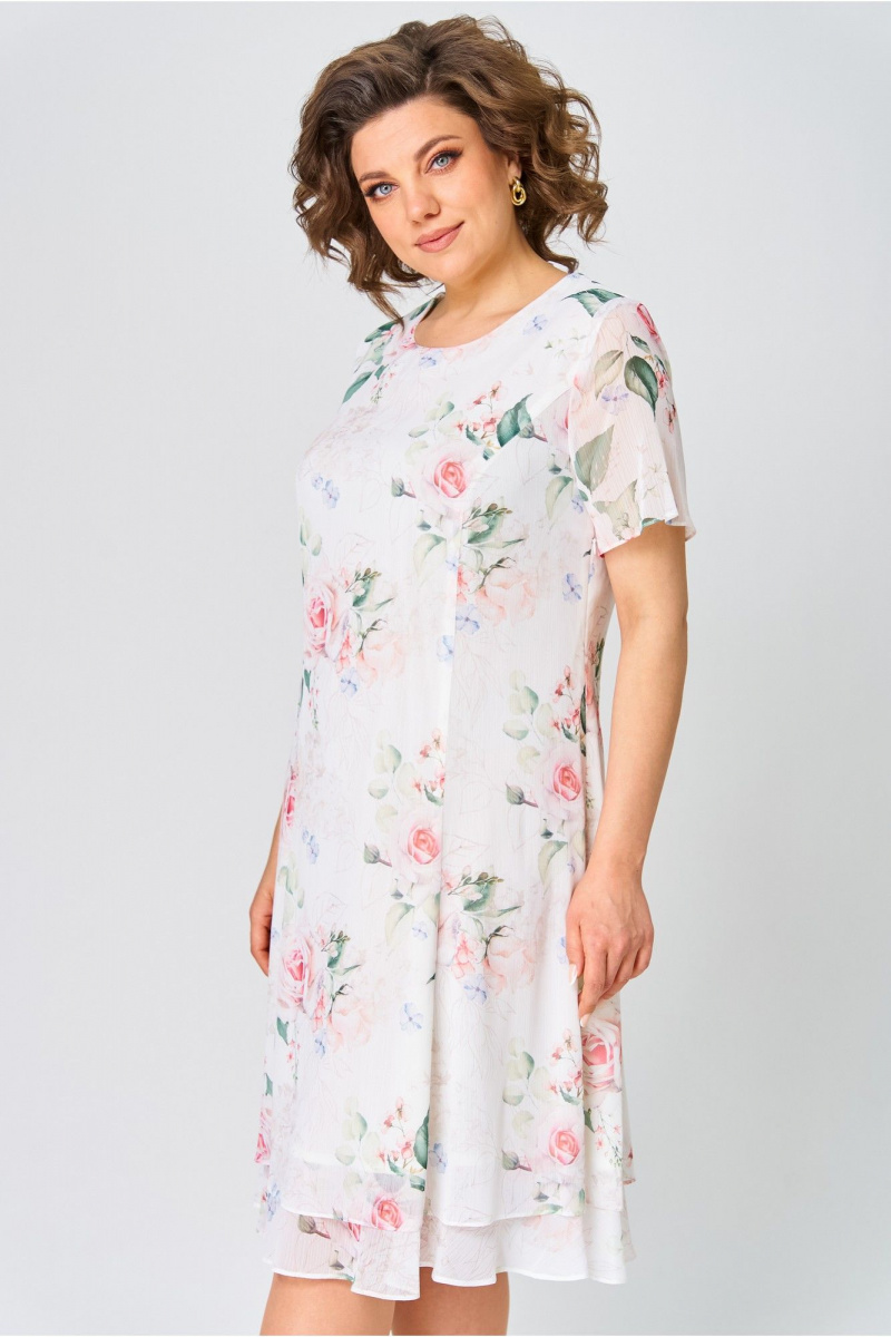 Платья Moda Versal П2383 молочный_короткий_рукав