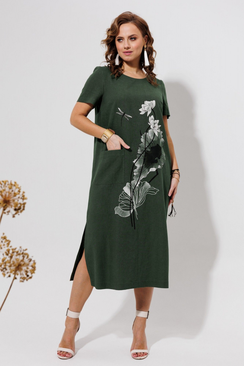 Платья Galean Style 963 темный_хаки