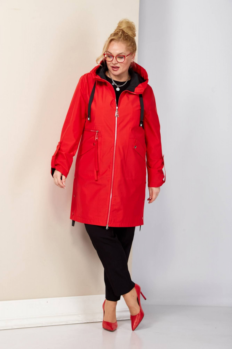 Женский плащ Shetti 2188 красный