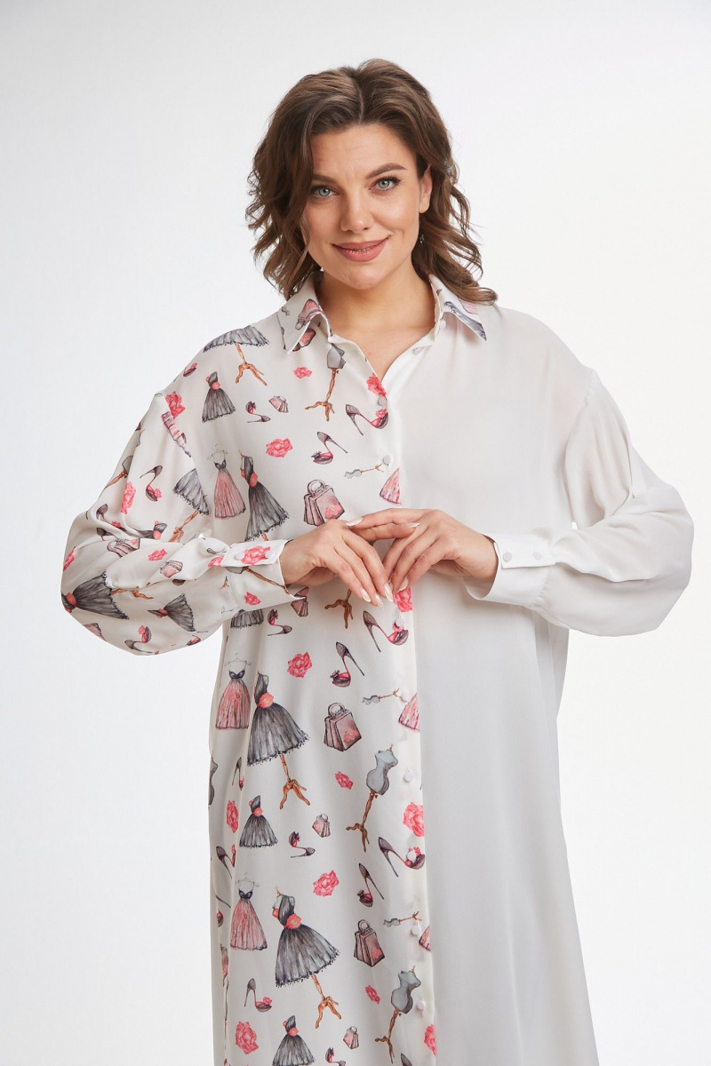 Рубашки Avenue Fashion 0315-4 молочный+дизайн