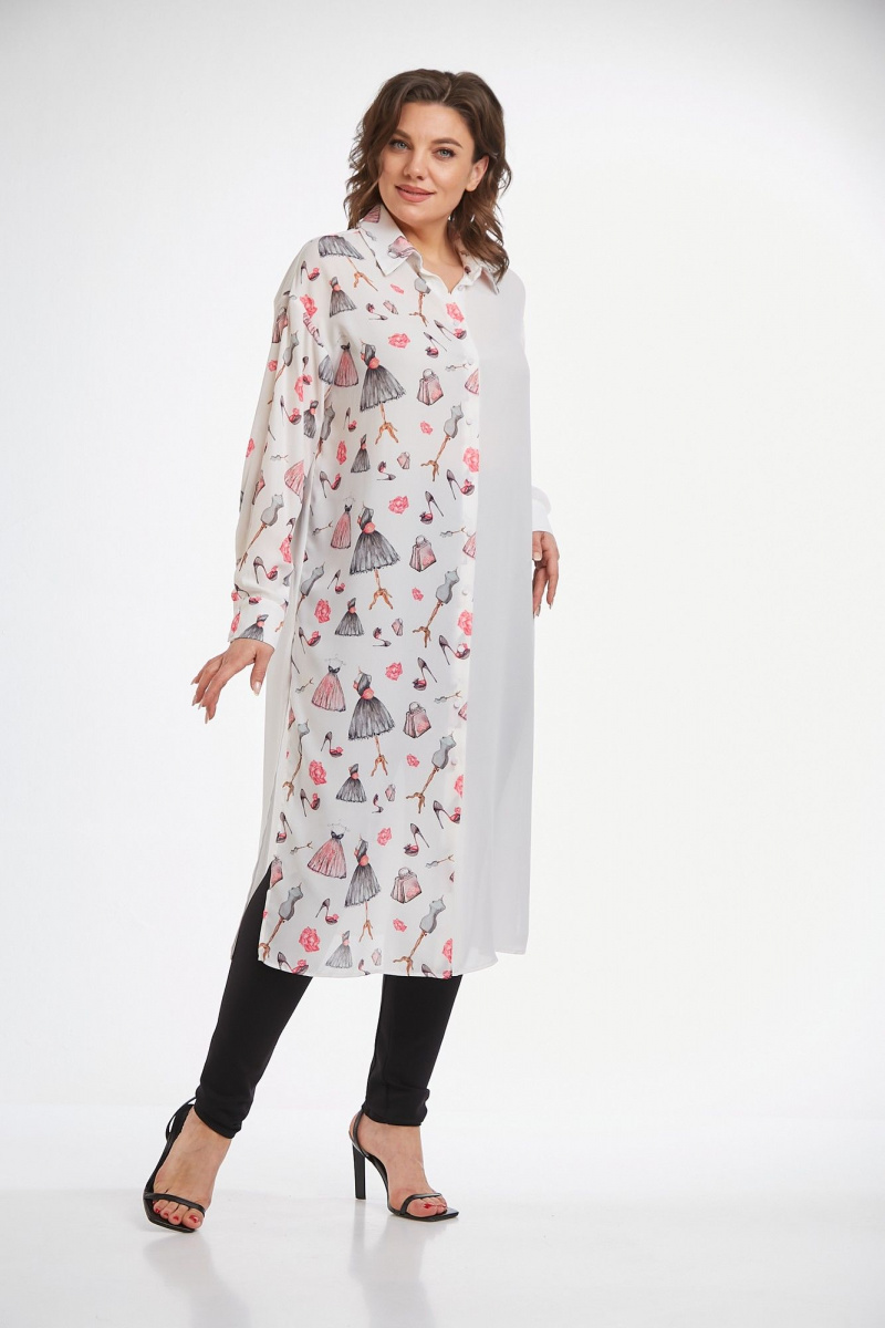 Рубашки Avenue Fashion 0315-4 молочный+дизайн