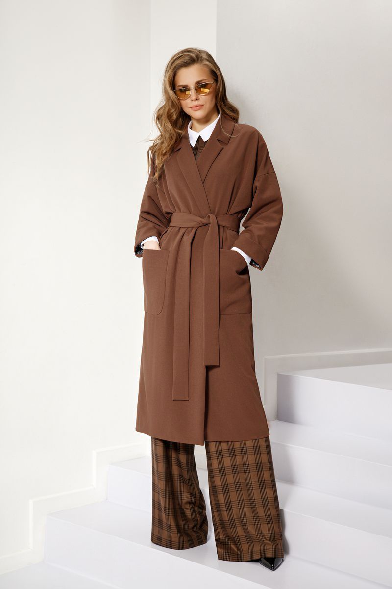 Женское пальто Lokka 595 коричневый