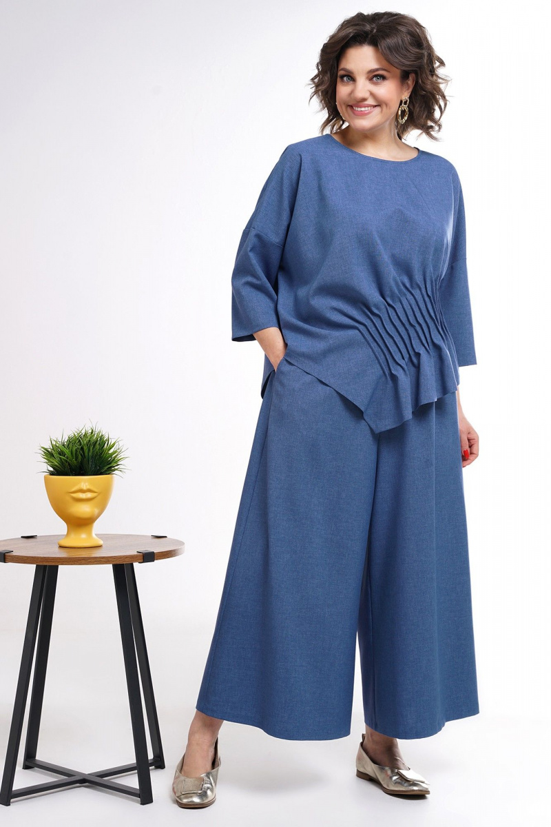 Брючный комплект Alani Collection 2311 синий