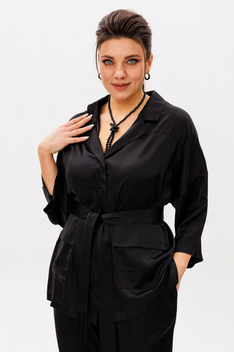 Брючный комплект Anelli 1558 черный_жемчуг