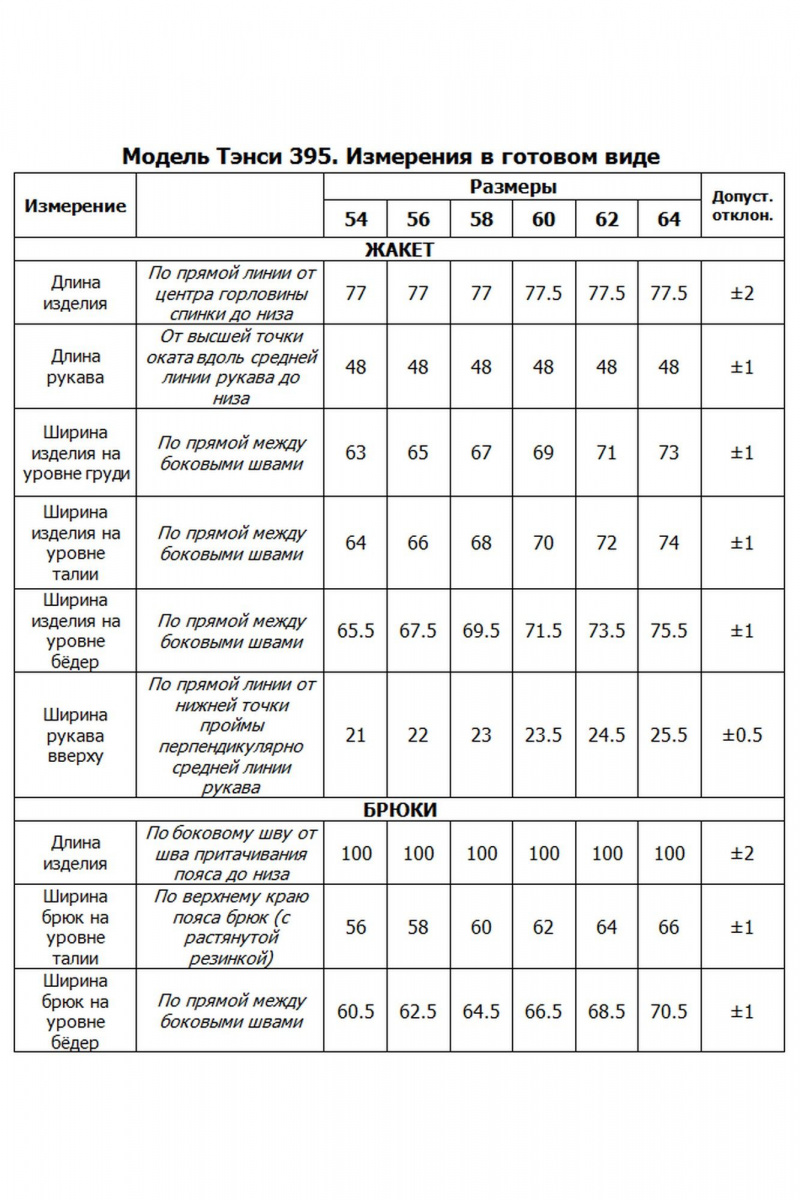 Брючный комплект Tensi 395 графитовый