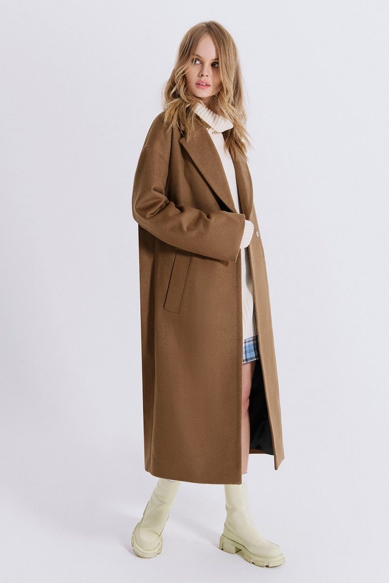 Женское пальто PiRS 2508 кэмел