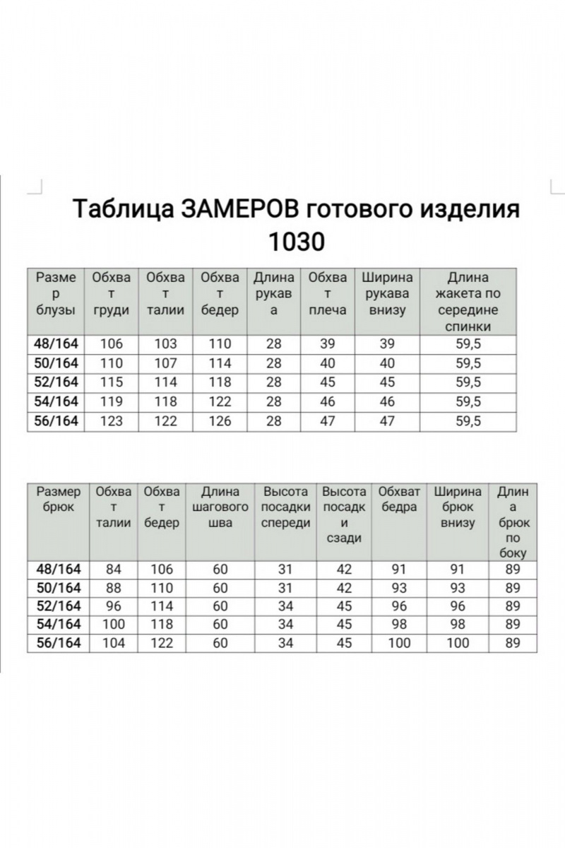 Брючный комплект БагираАнТа 1030