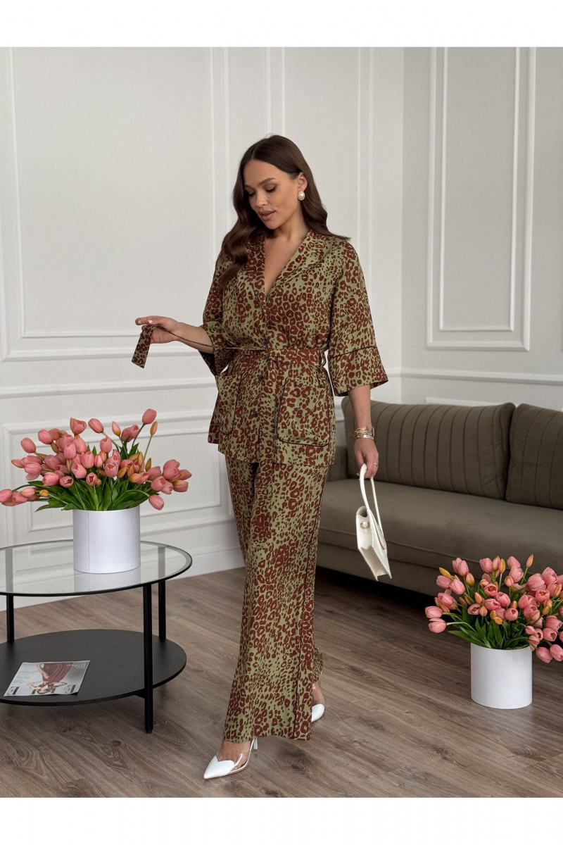 Брючный комплект Dilana VIP 2092 леопардовый_принт
