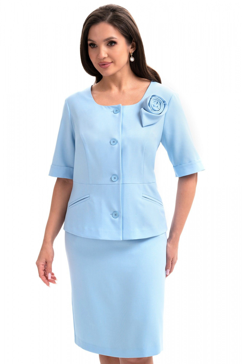 Юбочный костюм Alani Collection 2342 голубой