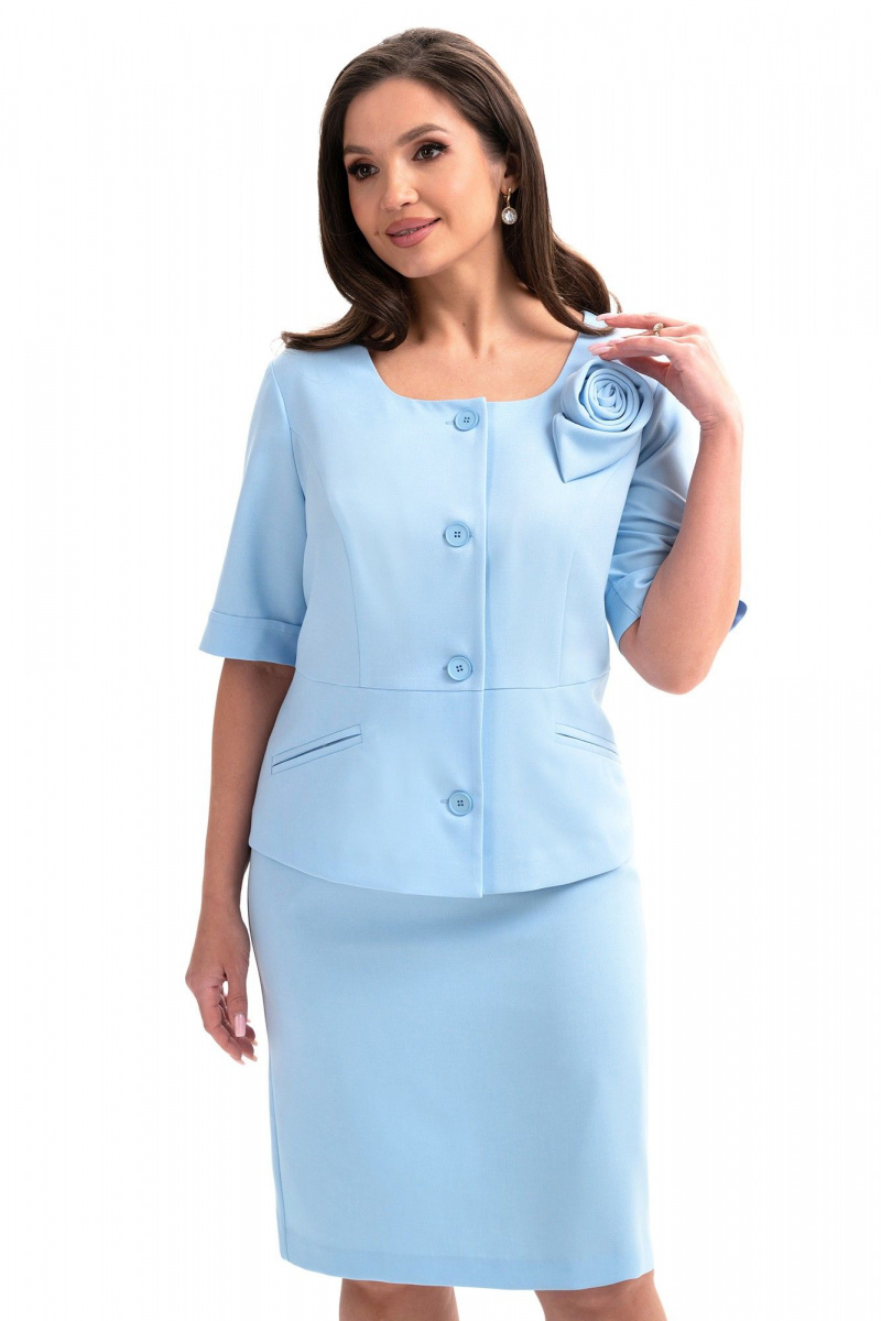 Юбочный костюм Alani Collection 2342 голубой