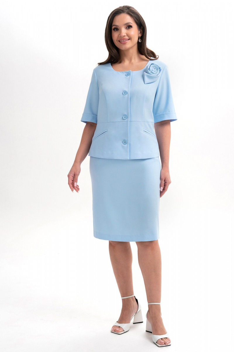 Юбочный костюм Alani Collection 2342 голубой