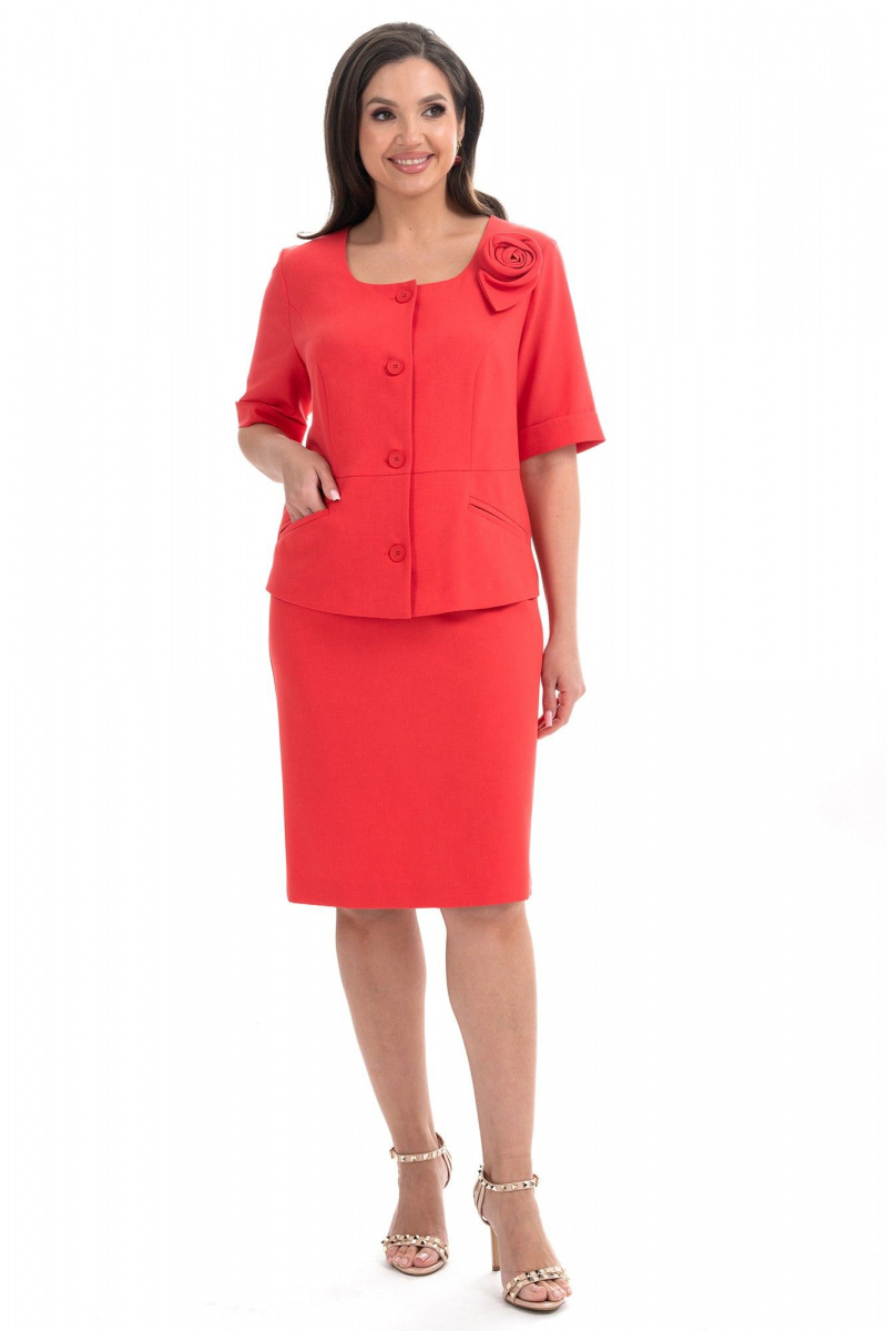 Юбочный костюм Alani Collection 2342 коралл