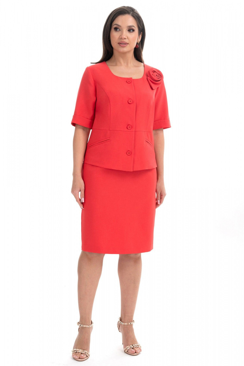 Юбочный костюм Alani Collection 2342 коралл