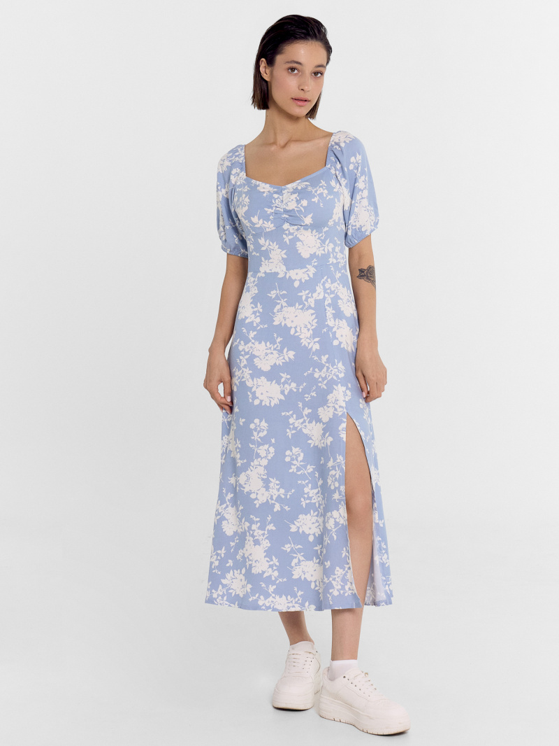 Платья Mark Formelle 152504/24-27338П-9 цветочки_на_пыльно_голубом