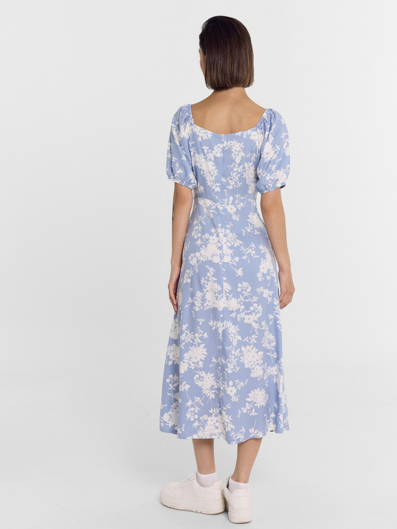 Платья Mark Formelle 152504/24-27338П-9 цветочки_на_пыльно_голубом
