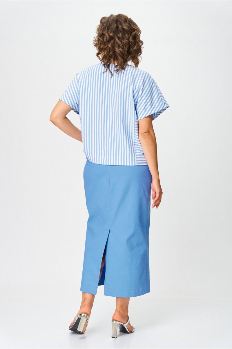 Юбочный комплект Michel chic 1422 голубой_полоска