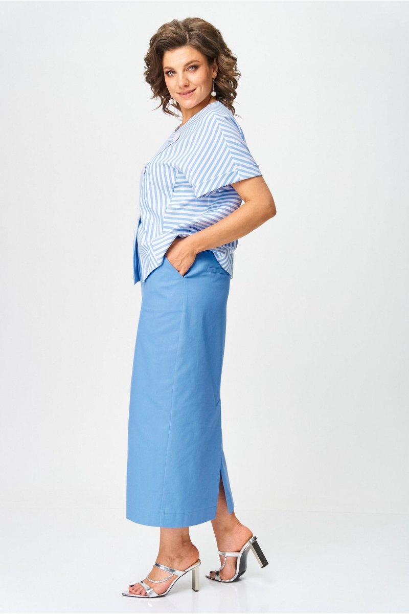 Юбочный комплект Michel chic 1422 голубой_полоска