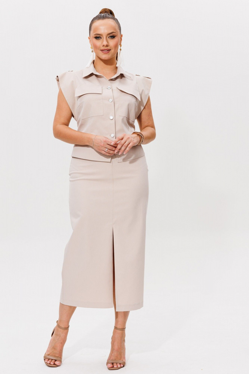 Юбочный костюм Galean Style 980 беж