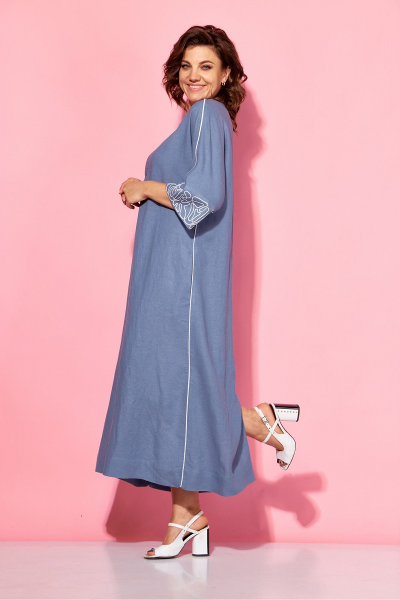 Платья AVA fashion М-123 синяя_сталь