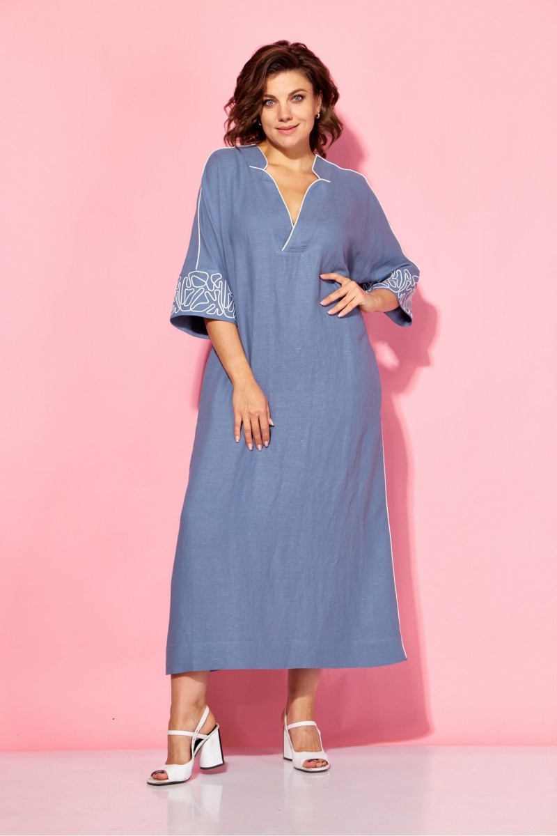 Платья AVA fashion М-123 синяя_сталь