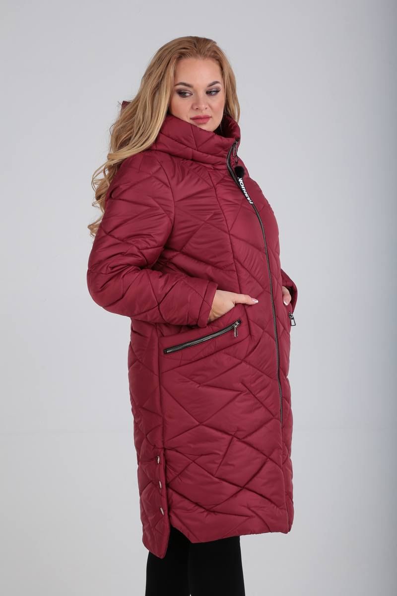 Женское пальто TrikoTex Stil М3420 малина