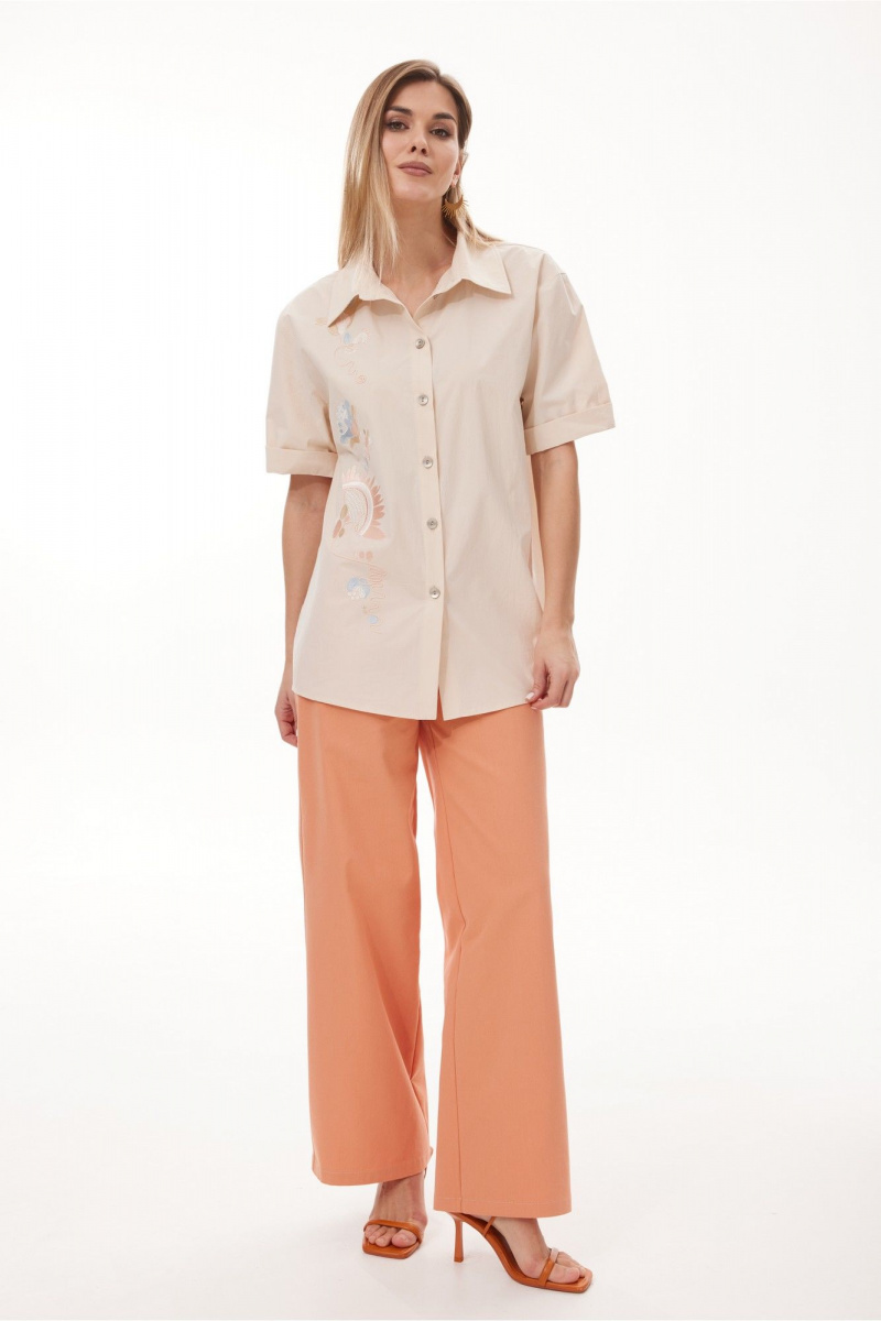 Рубашки NiV NiV fashion 416/1 кремовый