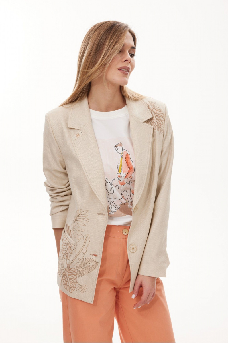Жакеты NiV NiV fashion 422 холодно-бежевый