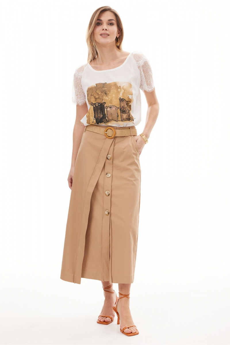 Блузы NiV NiV fashion 6112 молочный
