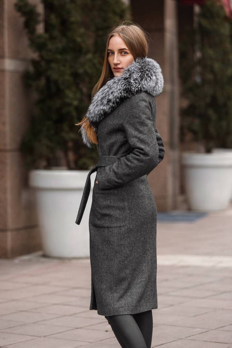Женское пальто Winkler’s World 418з серый-твид