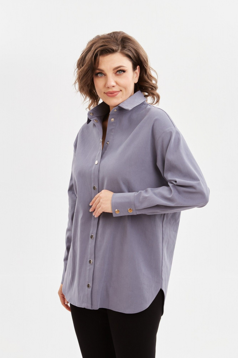 Рубашки Avenue Fashion 0321-2 серо-голубой