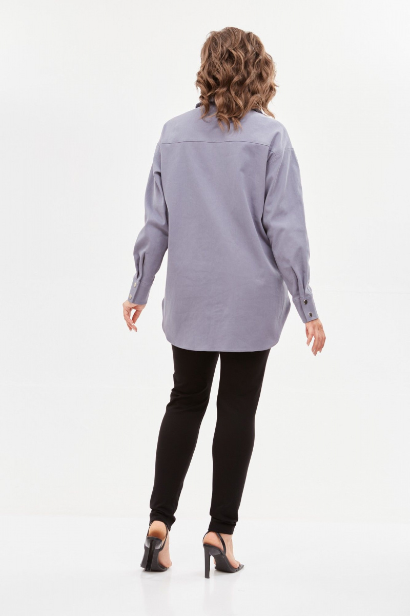 Рубашки Avenue Fashion 0321-2 серо-голубой
