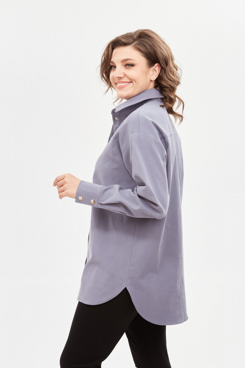 Рубашки Avenue Fashion 0321-2 серо-голубой