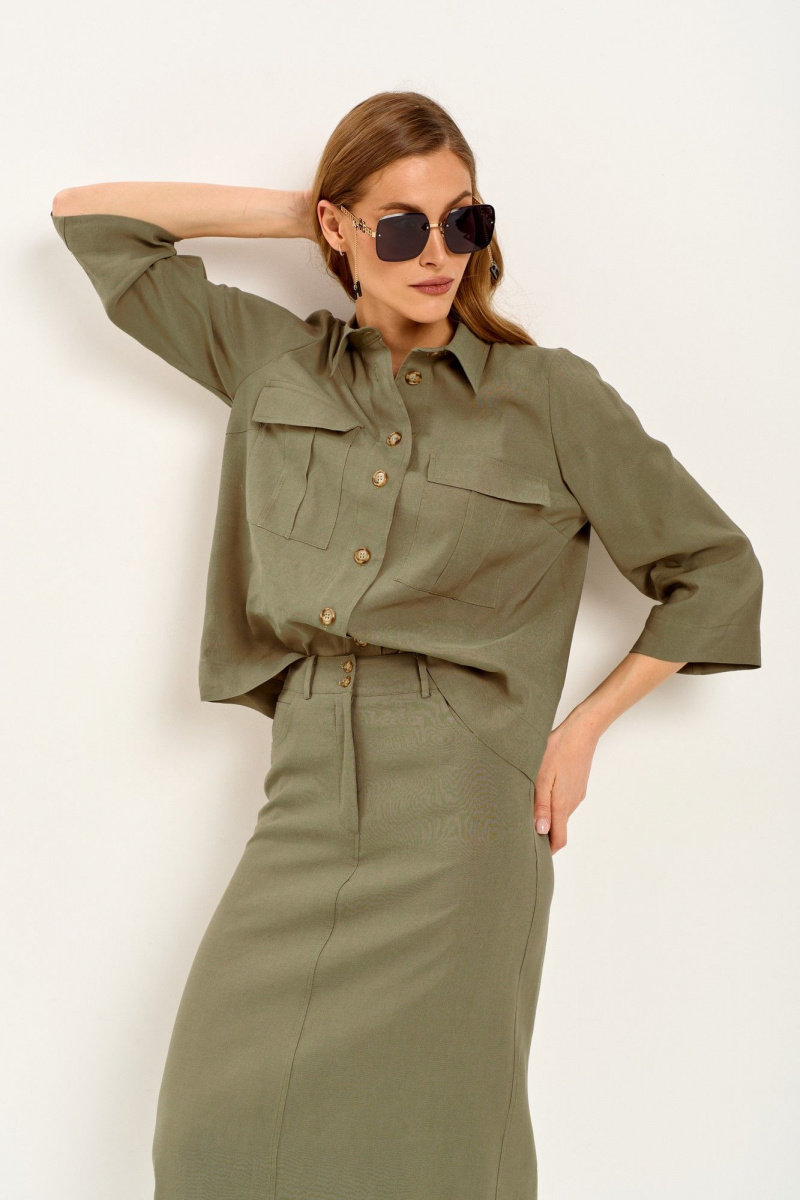 Блузы Moment Fashion 1016 хаки