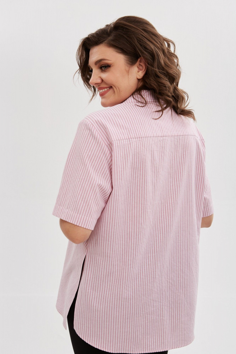 Рубашки Avenue Fashion 0338-2 полоска_красный+молочный