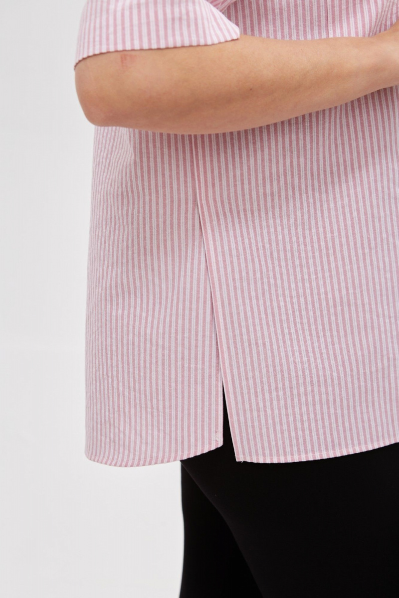 Рубашки Avenue Fashion 0338-2 полоска_красный+молочный