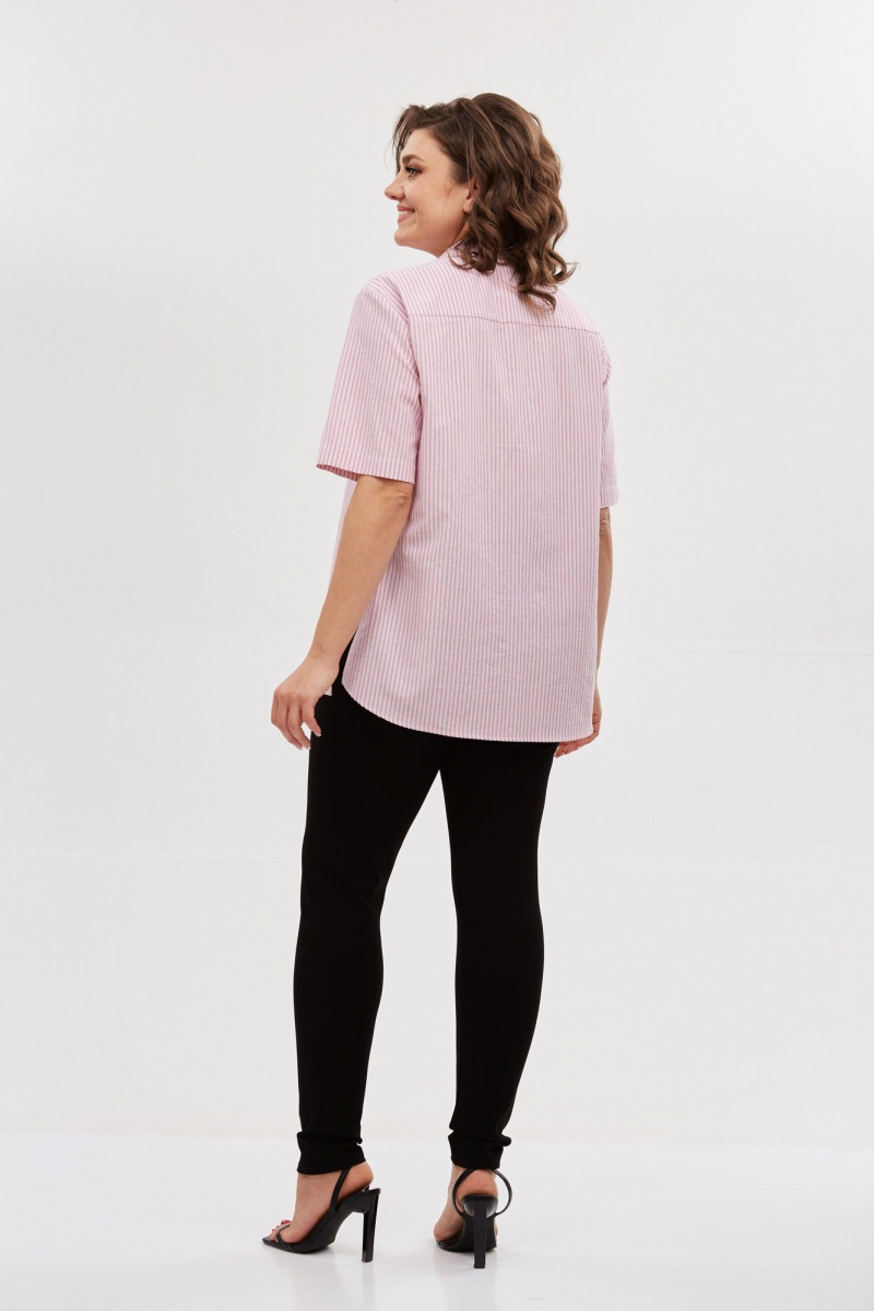 Рубашки Avenue Fashion 0338-2 полоска_красный+молочный