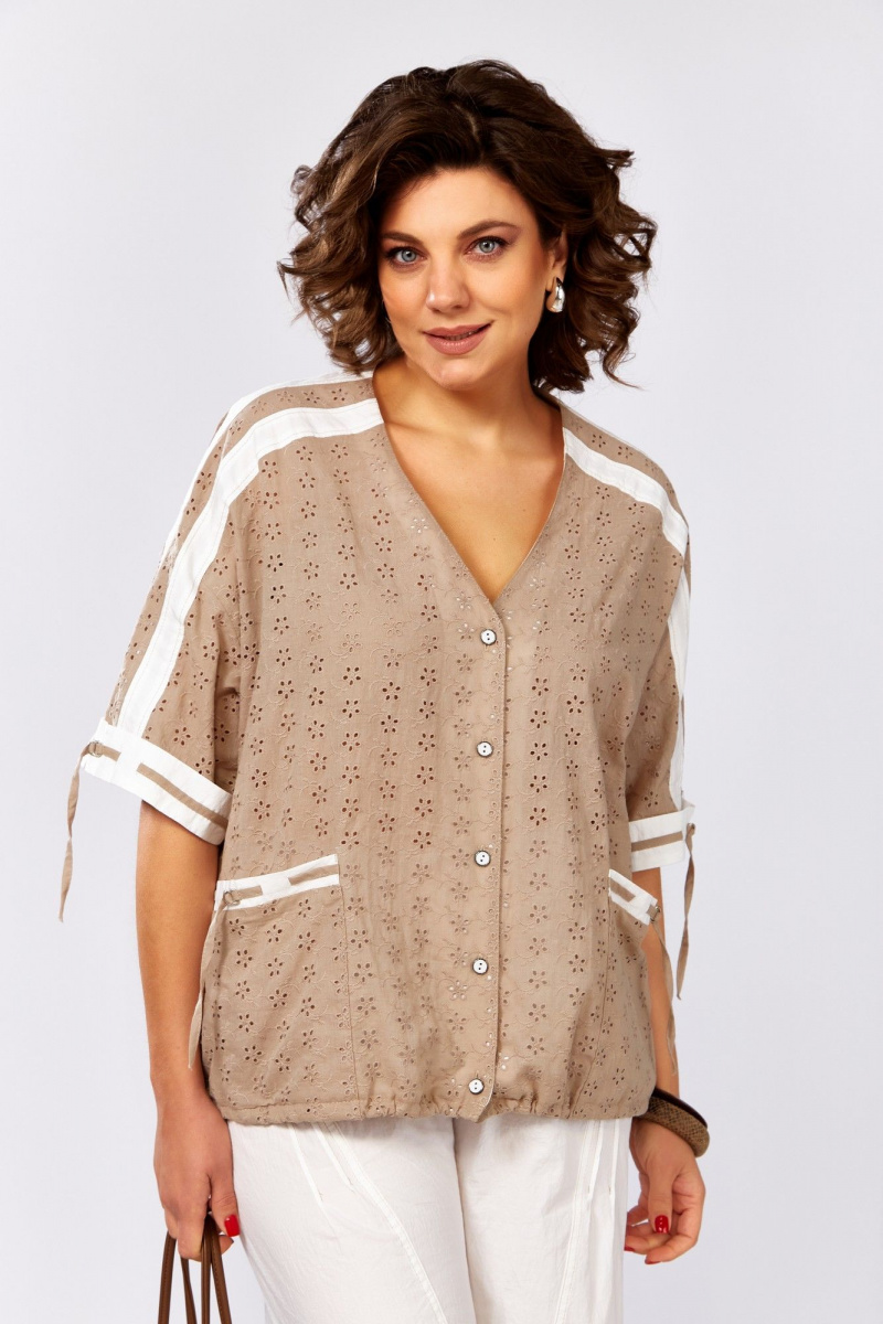 Брючный костюм Lady Secret 25204 капучино+белый