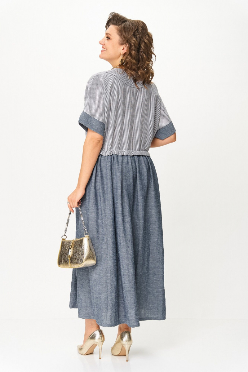 Платья Michel chic 2181 джинс_полоска
