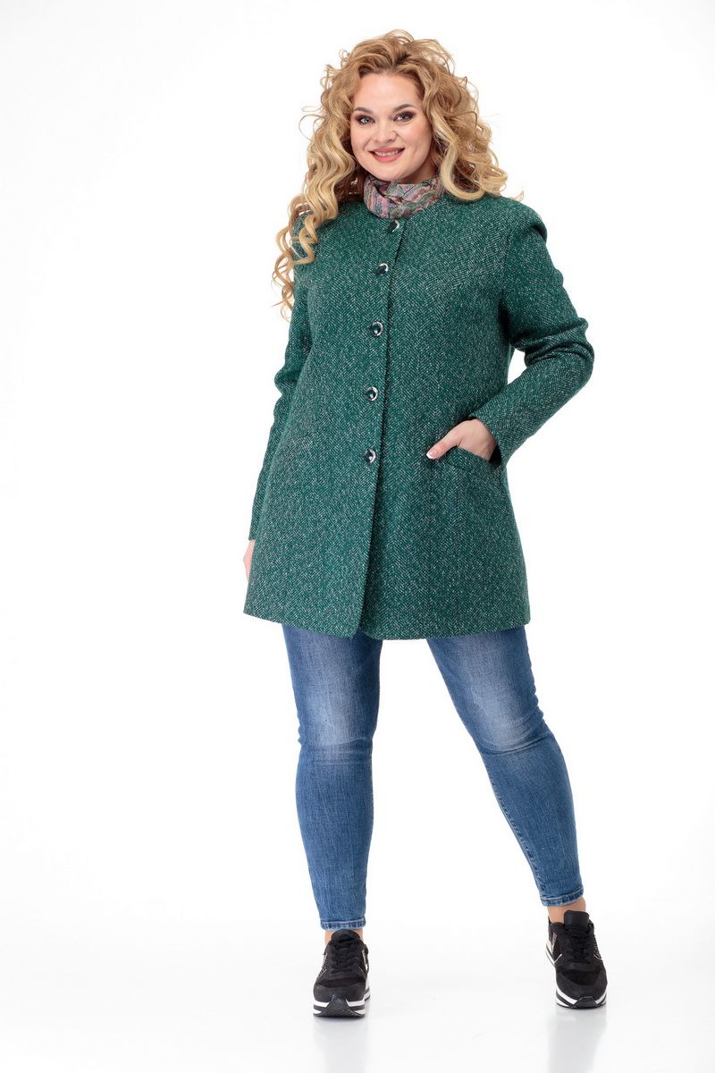 Женское пальто БелЭльСтиль 722 зеленый