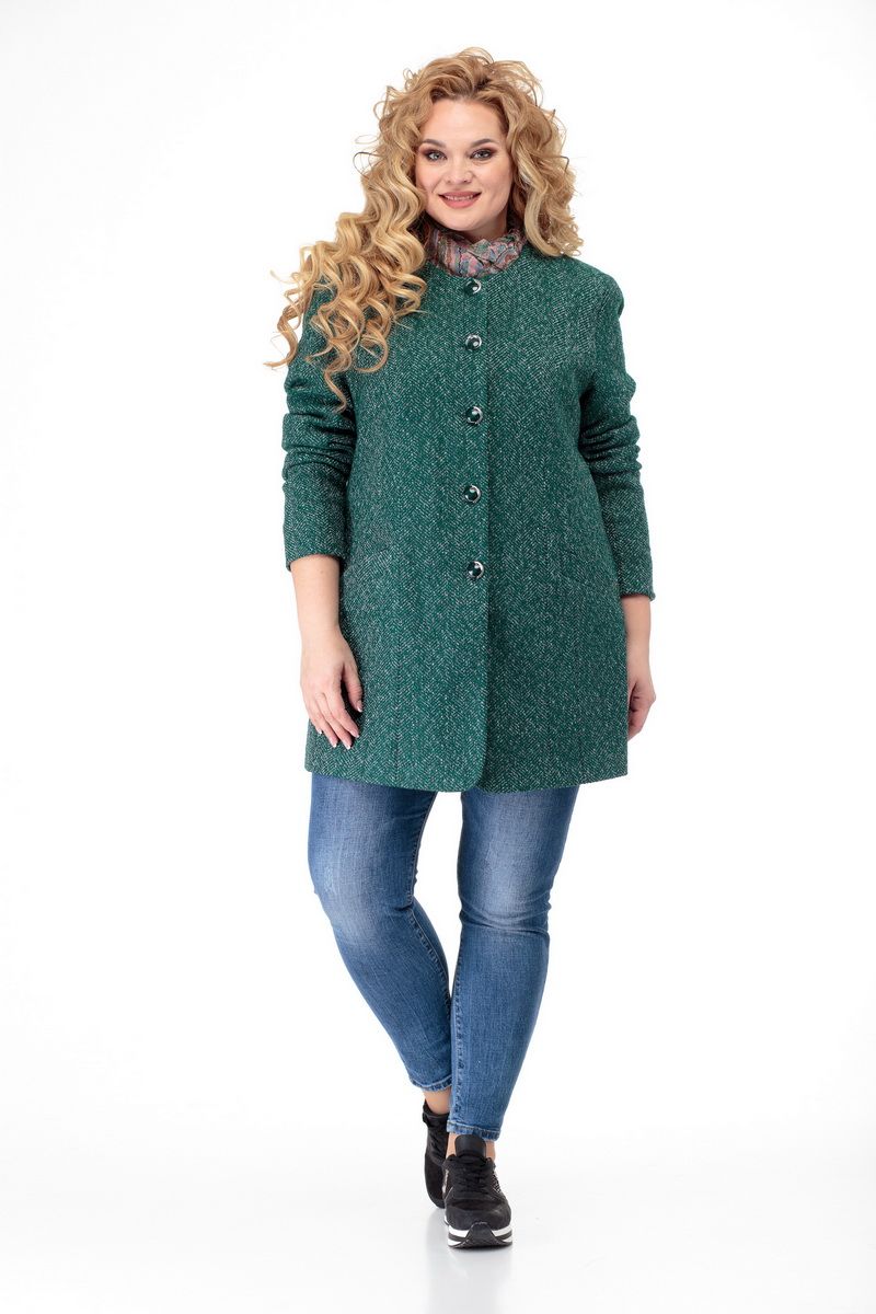 Женское пальто БелЭльСтиль 722 зеленый