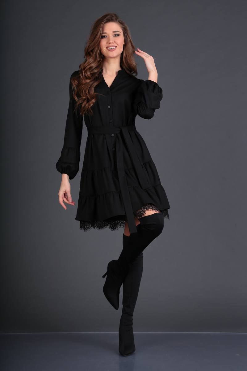 Платье DoMira 01-586 черный