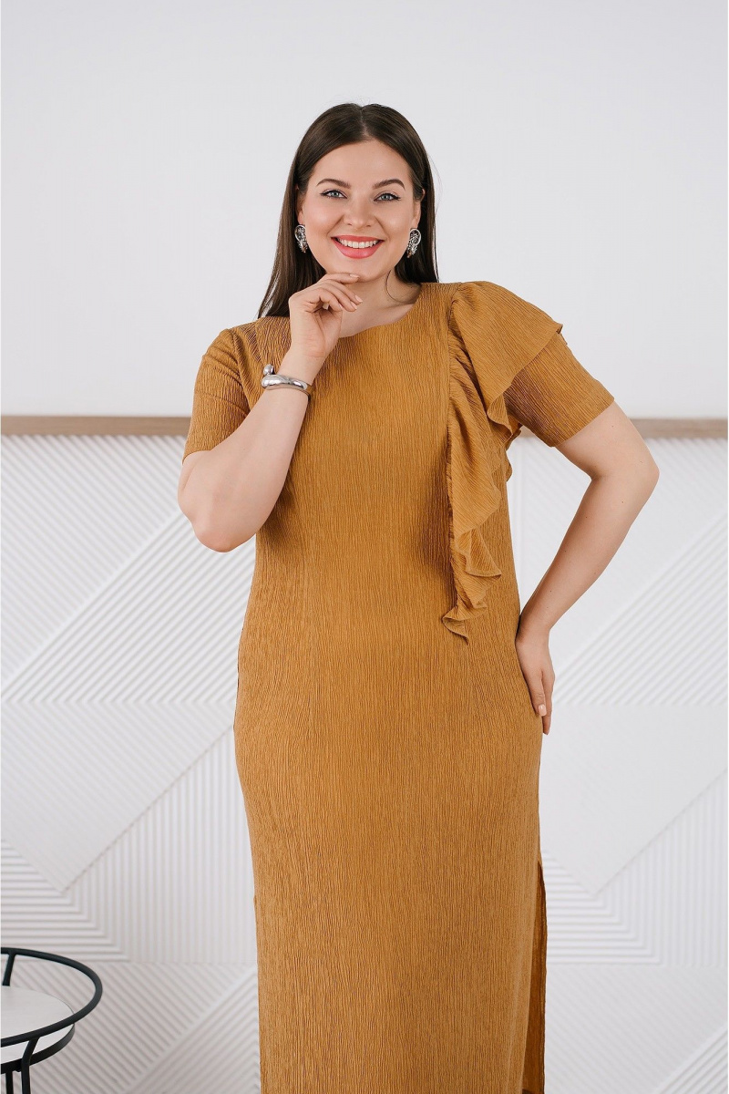 Платья TAEMNA 25009 горчичный