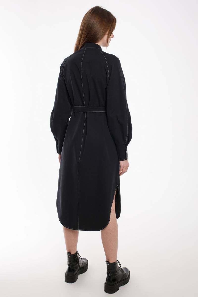 Платье с поясом Madech 205364 черный,серый