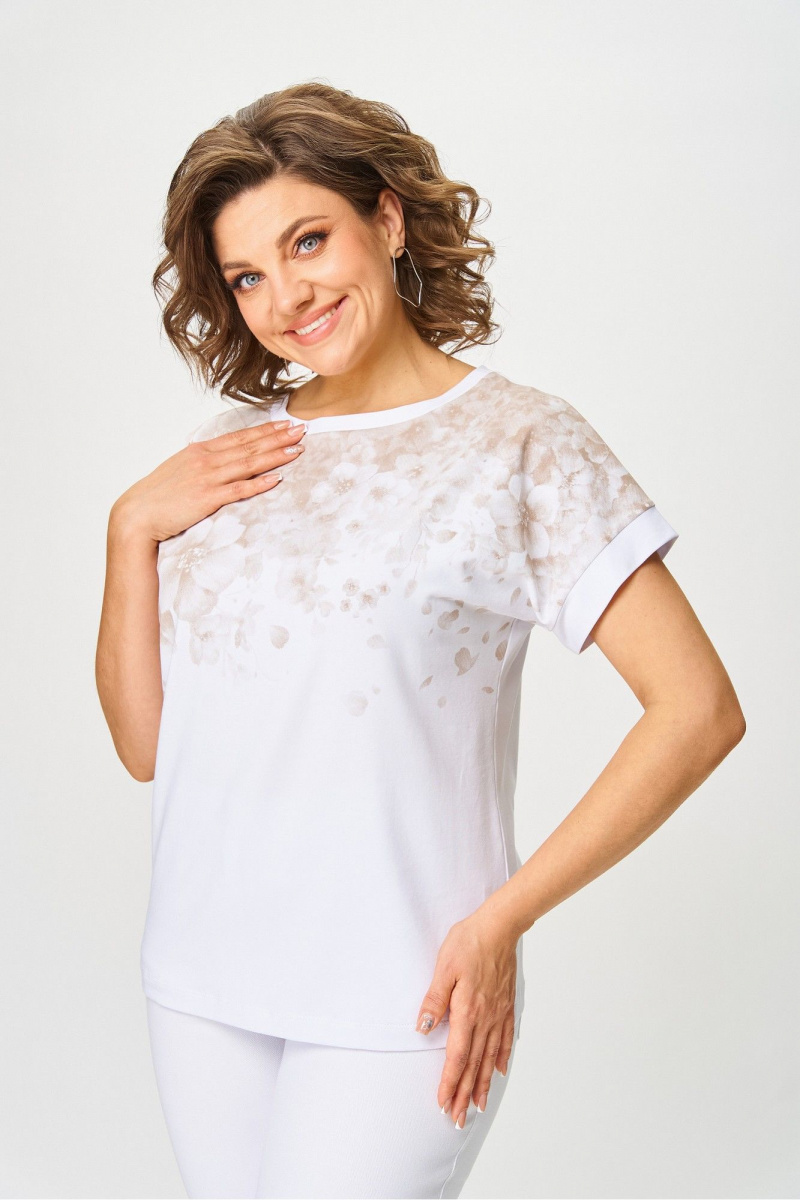 Джемперы Rumoda 2258 капучино_белый