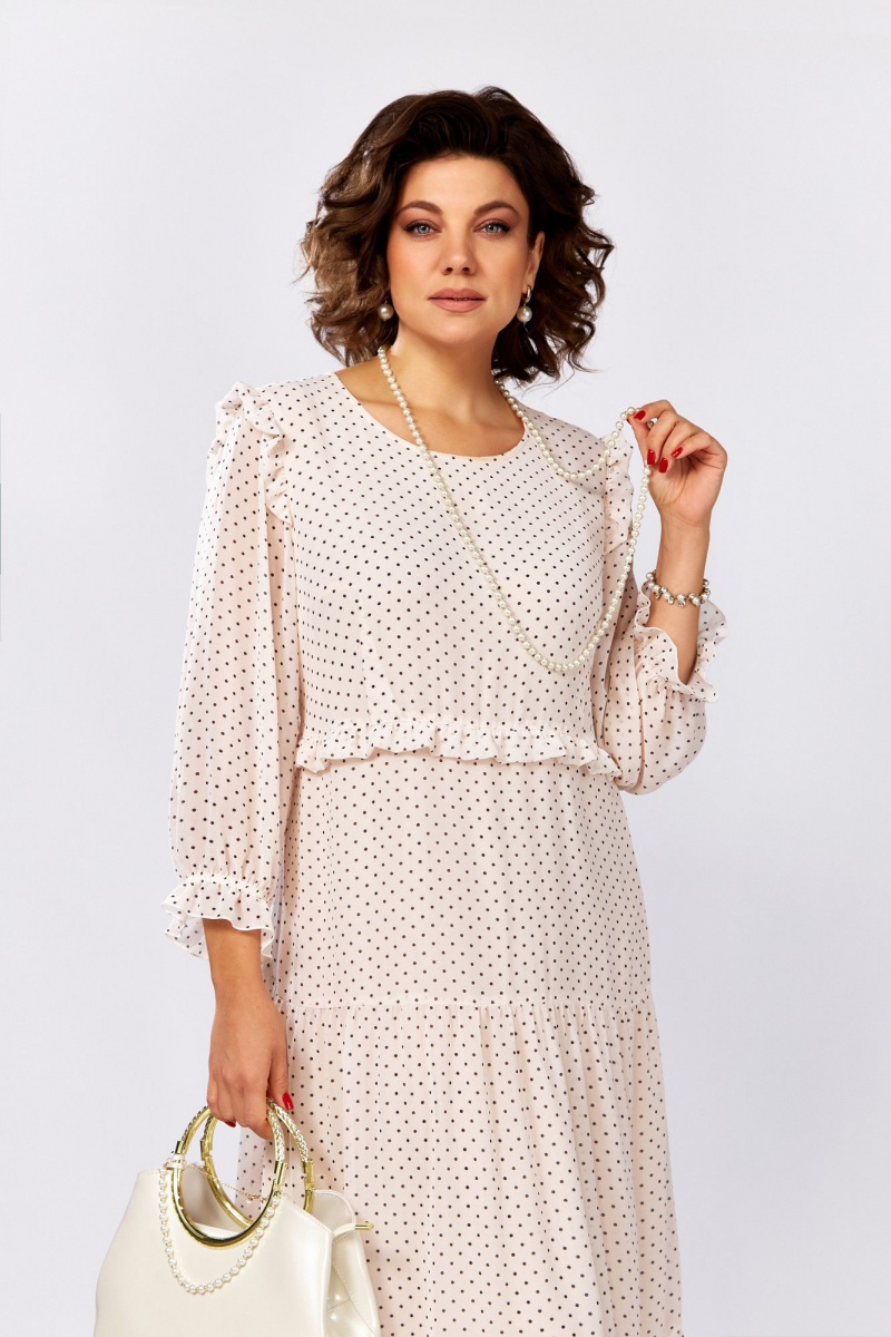 Платья Lady Secret 25301 пудра+ч.горошек
